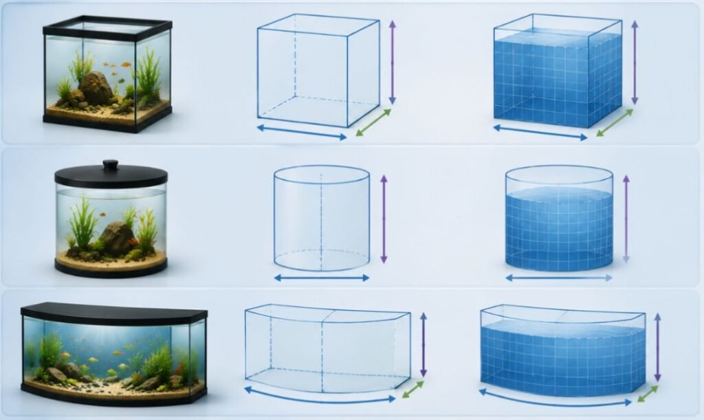 Calculating Different Aquarium Shapes