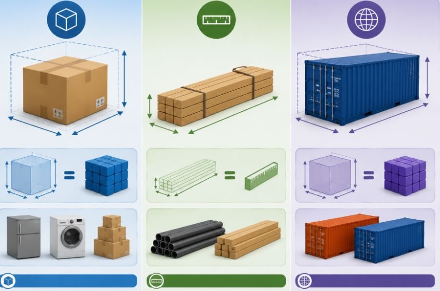 Cubic Feet Versus Linear Feet and CBM