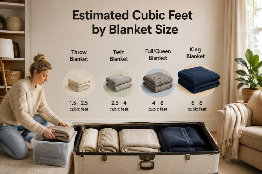 Estimated Cubic Feet by Blanket Size