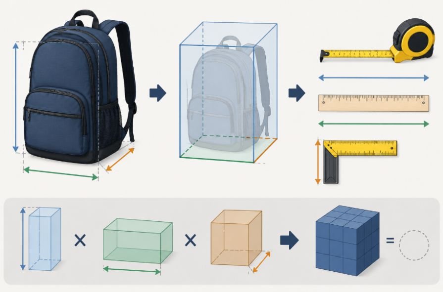 How Do I Calculate the Cubic Feet of a School Bag?