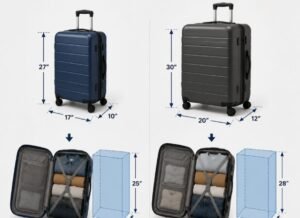 How Much Space Does a Medium or Large Checked Suitcase Have?