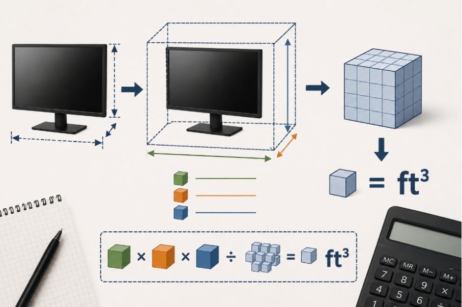 How to Calculate the Cubic Feet of a Monitor