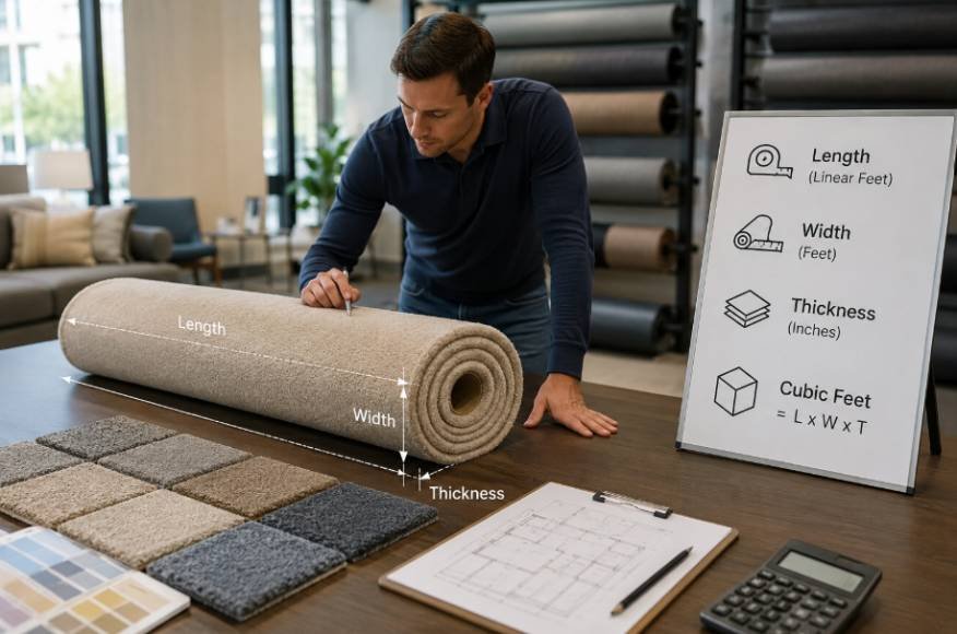 What Determines a Carpet Roll's Cubic Feet?