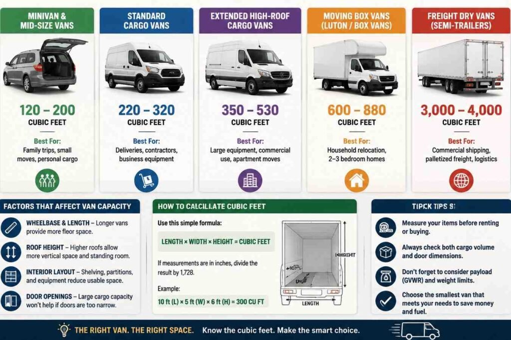 How Many Cubic Feet Is a Moving Van or Box Van?