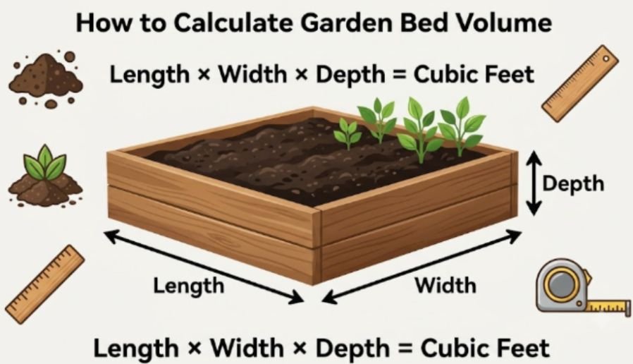 Common Raised Garden Bed Sizes and Cubic Feet