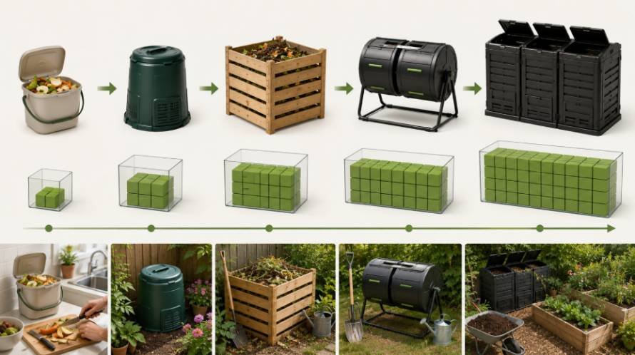 Compost Bin Capacity by Type