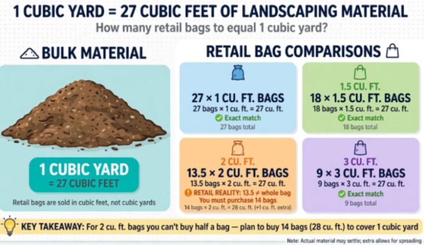 Converting a Yard into Bags of Material