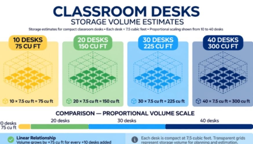 Estimating Space for Multiple Student Desks