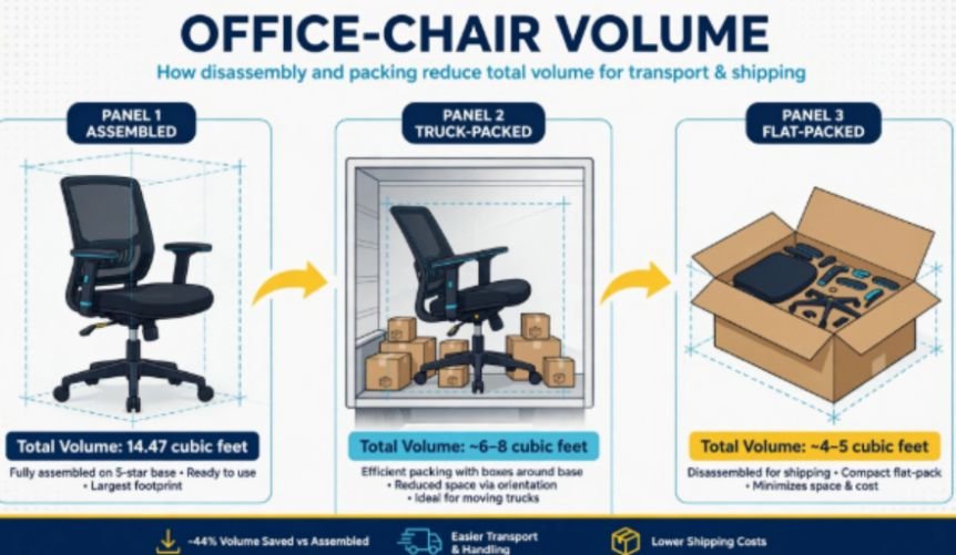 How Disassembly Changes the Required Space