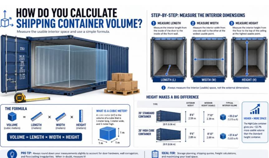 How Do You Calculate Shipping Container Volume?