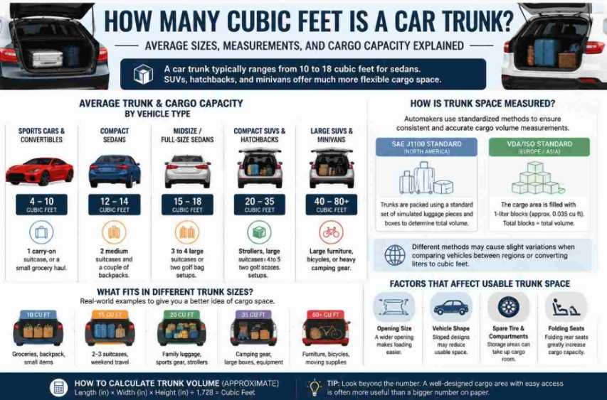 How Many Cubic Feet Do I Need in a Car Trunk?