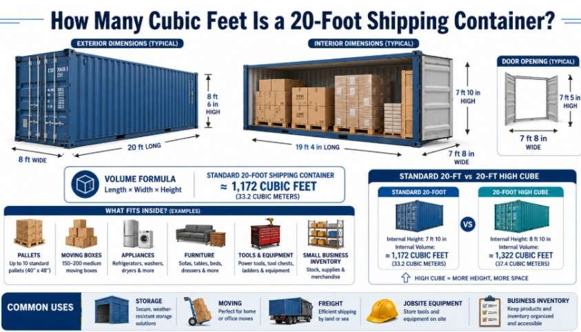 How Many Cubic Feet Is a 20-Foot Shipping Container? The Space Inside May Surprise You