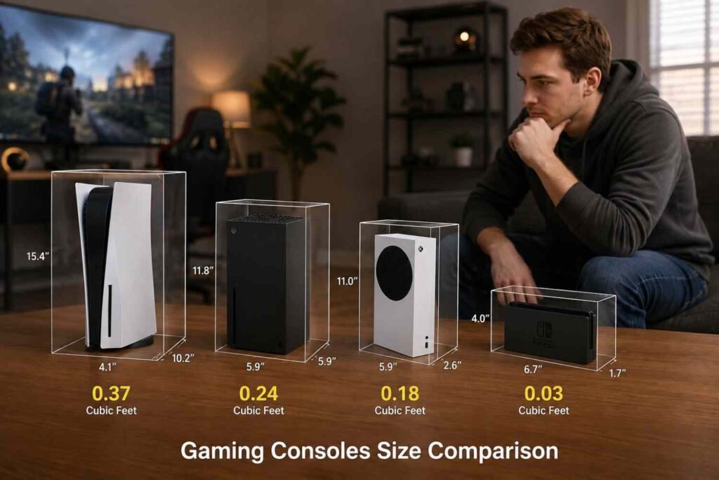 How Many Cubic Feet Is a Gaming Console? Comparing Common Sizes