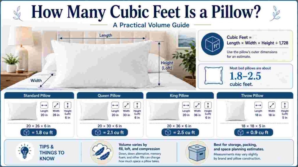 How Many Cubic Feet Is a Pillow A Practical Volume Guide