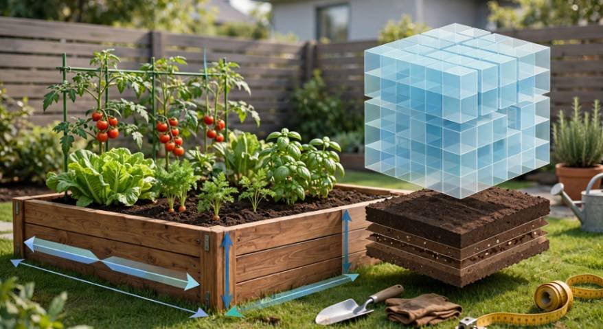 How Many Cubic Feet Is a Raised Garden Bed?