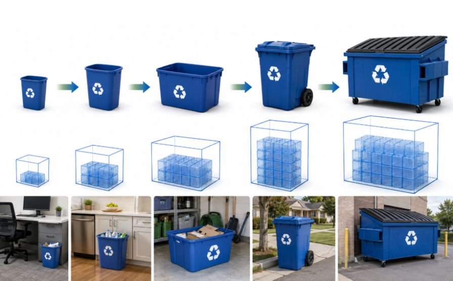 How Many Cubic Feet Is a Recycling Bin? A Practical Size Guide
