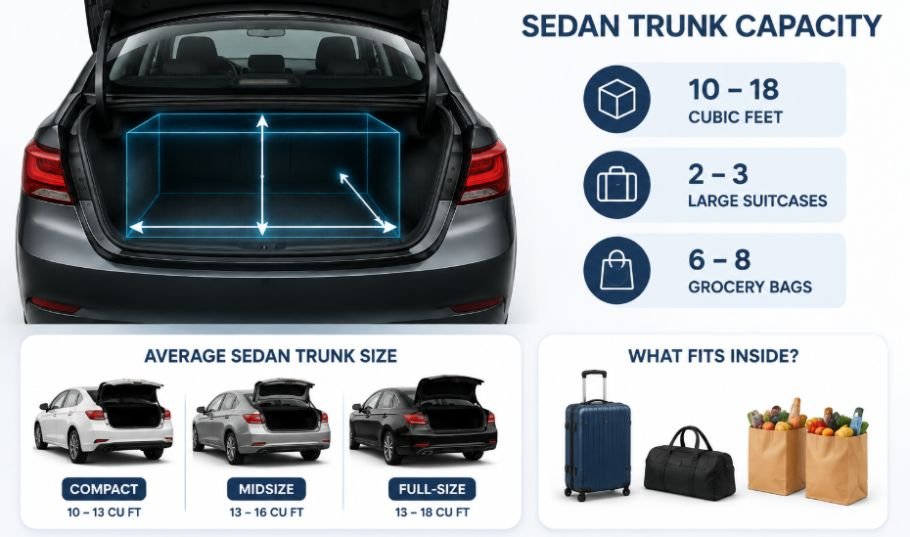 How Many Cubic Feet Is a Sedan Trunk? Average Sizes Explained