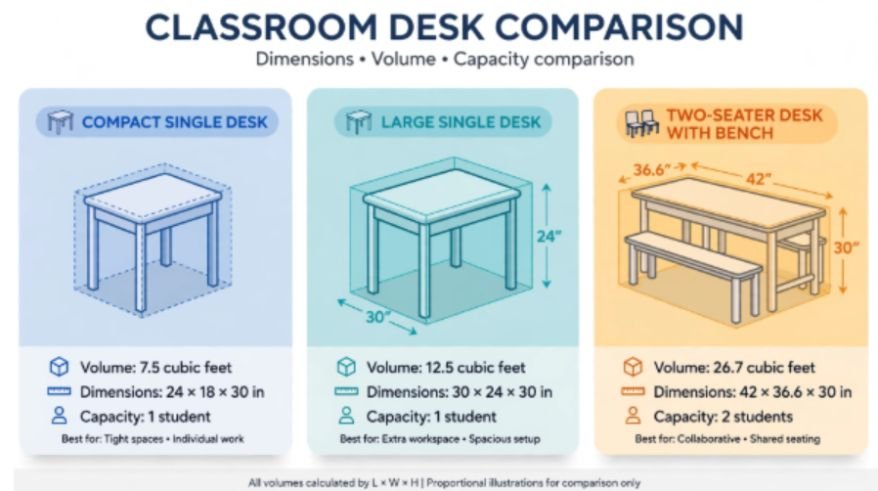 How to Calculate Classroom Desk Volume