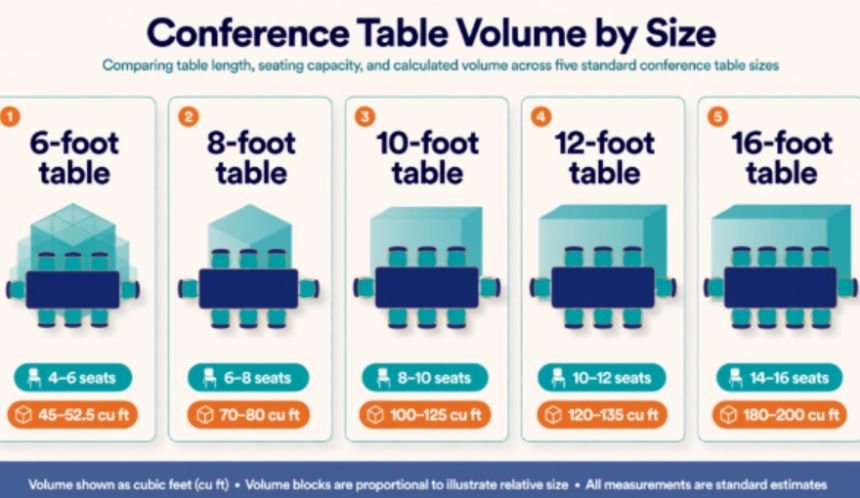 How to Calculate Conference Table Cubic Feet