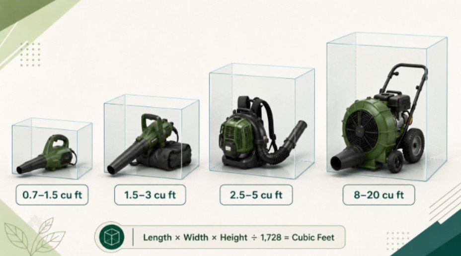 How to Calculate the Cubic Feet of a Leaf Blower