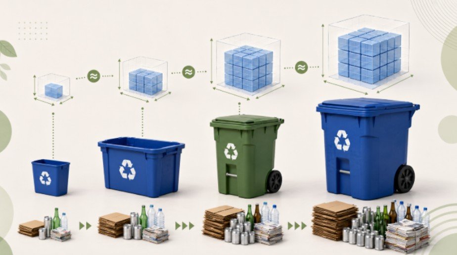 How to Measure an Unmarked Recycling Bin