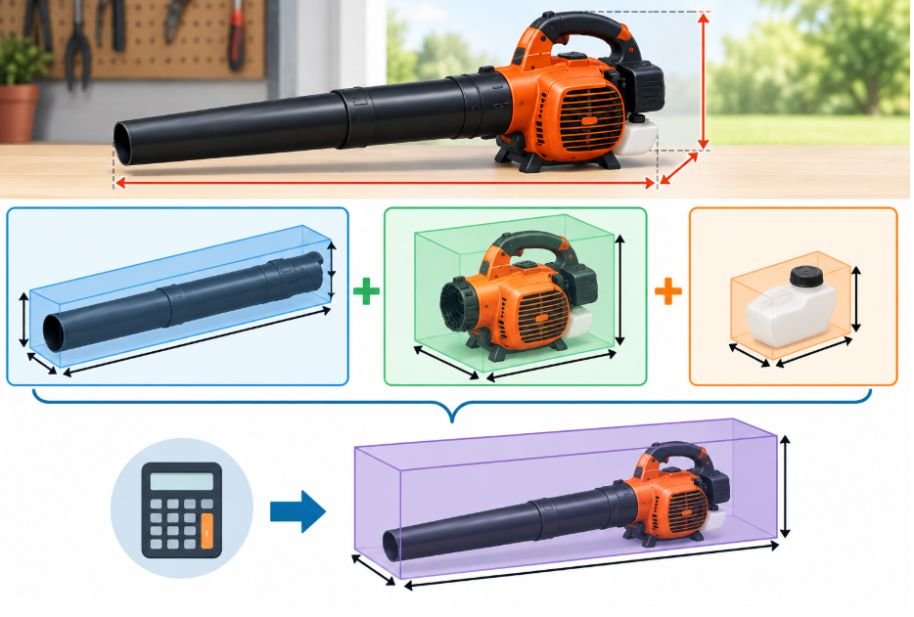 Leaf Blower Volume Calculation Example