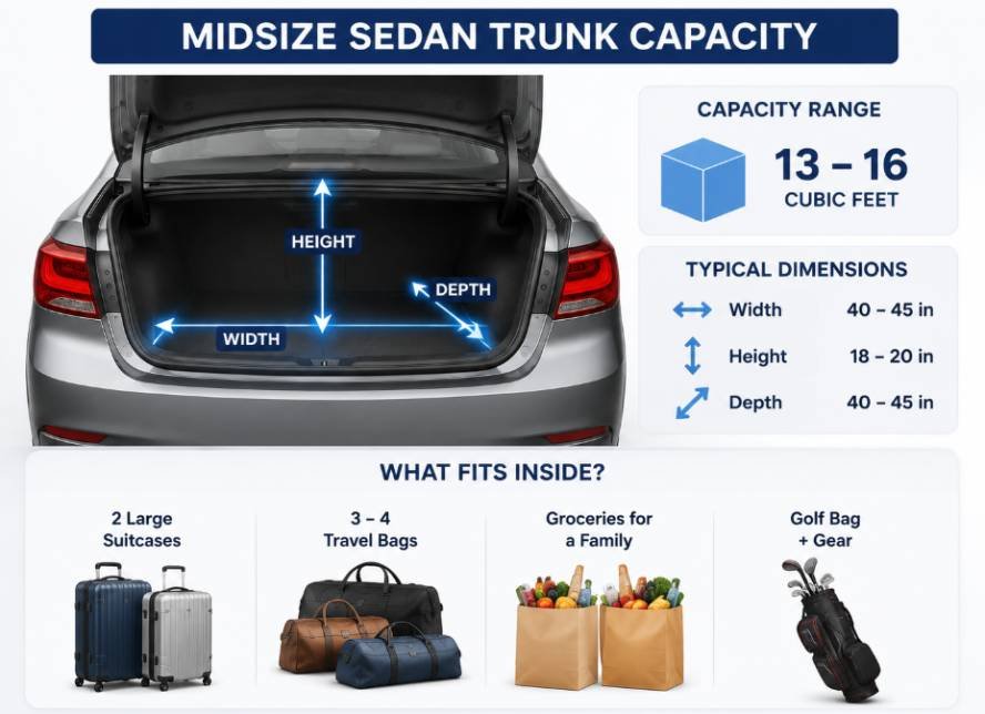 Midsize Sedan Trunk Capacity