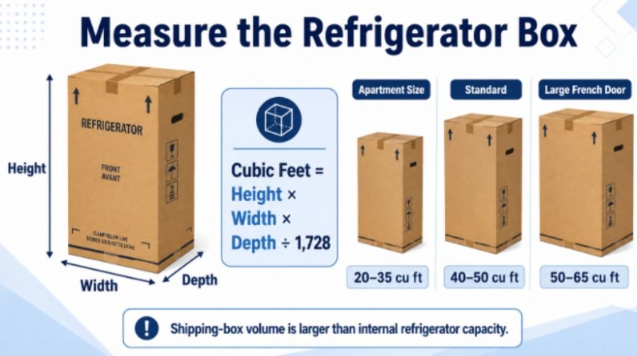 Refrigerator Box Size Versus Storage Capacity