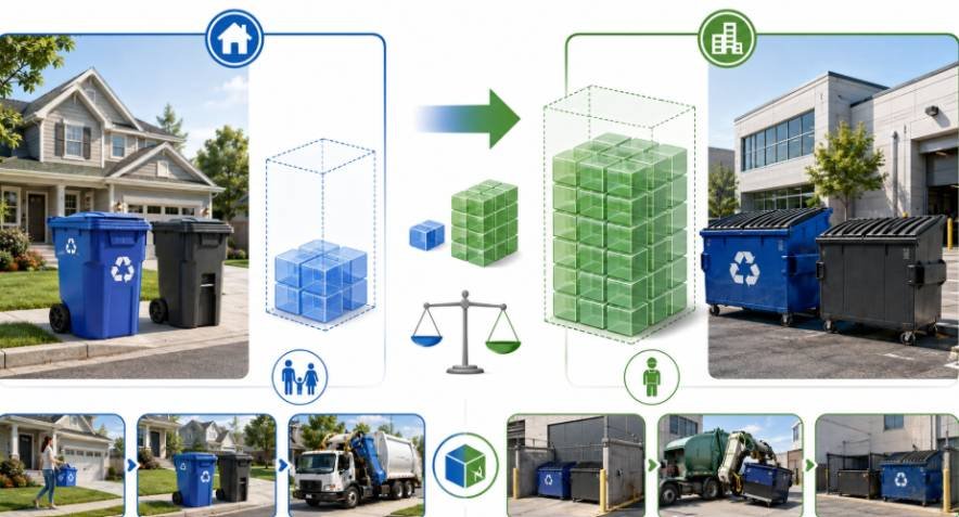 Residential Carts Versus Commercial Bins