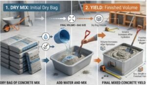 Why Dry Bag Size and Mixed Concrete Volume Are Different