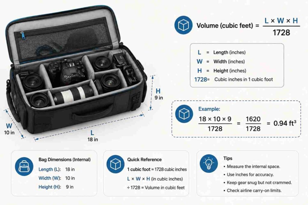 How Many Cubic Feet Is a Camera Bag