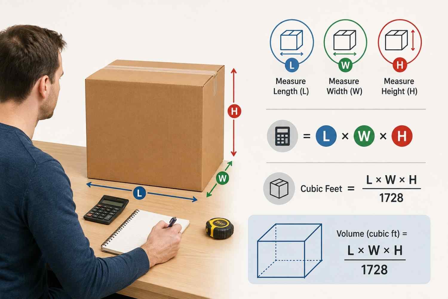 How to Calculate the Cubic Feet of a Shipping Box