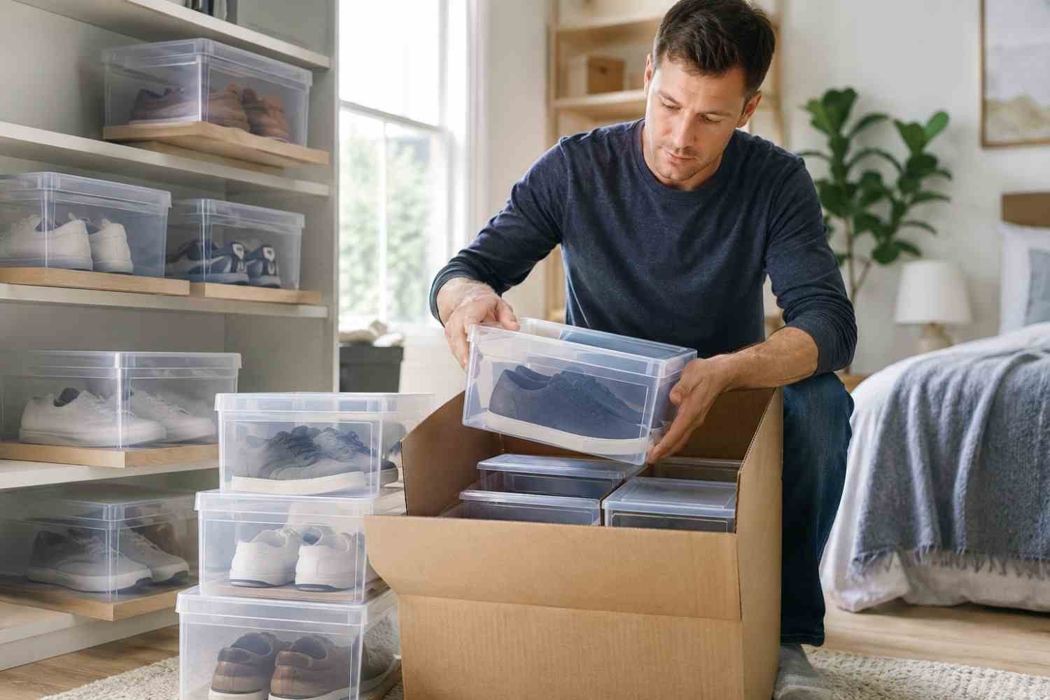 Shoe Boxes for Moving and Storage